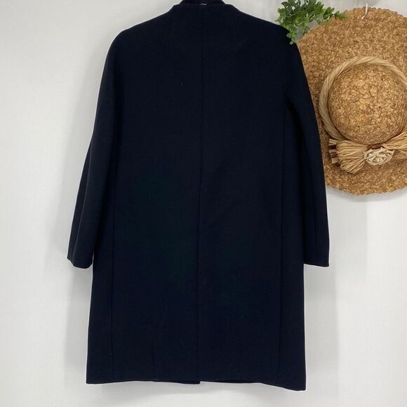 Kate Spade Dorothy Bow Peacoat Dressy Overcoat Heavyweight Black Size 4 - Picture 4 of 15